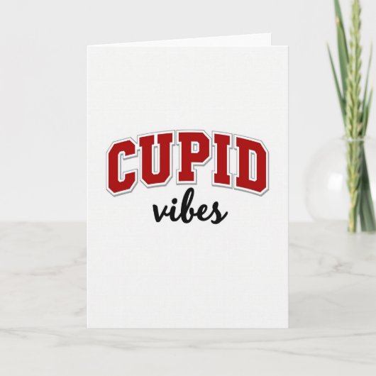 Minimalistische Cupid Vibes Kaart (Voorkant)