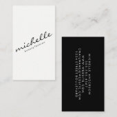 Minimalistische Cursieve Tekst Visitekaartje (Voorkant / Achterkant)