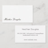 Minimalistische cursieve typografie visitekaartje (Voorkant / Achterkant)