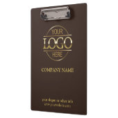 Minimalistische Custom Brown Company Business Logo Klembord (Links)