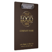 Minimalistische Custom Brown Company Business Logo Klembord (Rechts)