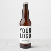 Minimalistische Custom Business Logo bierflesetike Bier Etiket (Voorkant)