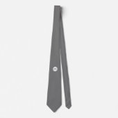 Minimalistische Custom Business Logo Grey Stropdas (Voorkant)