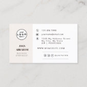 Minimalistische Custom Corporate Branding Visitekaartje (Achterkant)