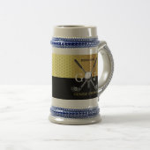 Minimalistische Custom Elegant Golf Monogram Desig Bierpul (Voorkant rechts)