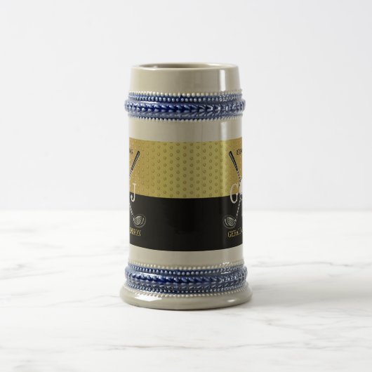 Minimalistische Custom Elegant Golf Monogram Desig Bierpul (Center)