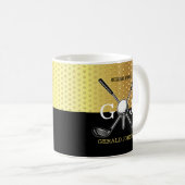 Minimalistische Custom Elegant Golf Monogram Desig Koffiemok (Voorkant rechts)