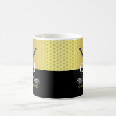 Minimalistische Custom Elegant Golf Monogram Desig Koffiemok (Center)