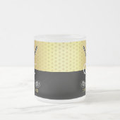 Minimalistische Custom Elegant Golf Monogram Desig Matglas Koffiemok (Center)