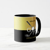 Minimalistische Custom Elegant Golf Monogram Desig Mok (Voorkant rechts)