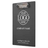 Minimalistische Custom Grey Company Zakelijke Logo Klembord (Links)