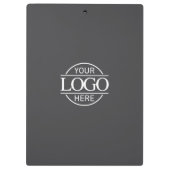 Minimalistische Custom Grey Company Zakelijke Logo Klembord (Achterkant)
