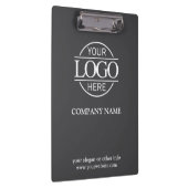 Minimalistische Custom Grey Company Zakelijke Logo Klembord (Rechts)