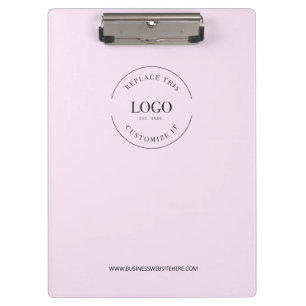 Minimalistische Custom Logo Branded Simple Pink Klembord