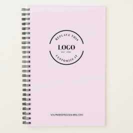 Minimalistische Custom Logo Branded Simple Pink Planner