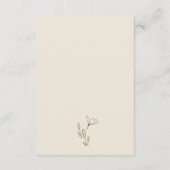 Minimalistische Custom Monogram Neutrale QR Code R Informatiekaartje (Achterkant)