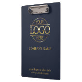 Minimalistische Custom Navy Blue Company Business  Klembord (Links)