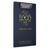 Minimalistische Custom Navy Blue Company Business  Klembord (Rechts)