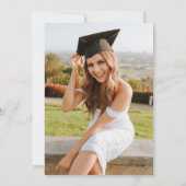 Minimalistische Custom Photo Arch Graduation Party Kaart (Achterkant)