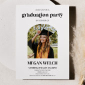 Minimalistische Custom Photo Arch Graduation Party Kaart