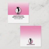 Minimalistische Custom Vrouwen Golfer Monogram Ont Notitiekaartje (Voorkant / Achterkant)