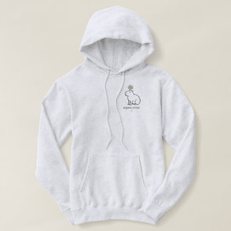 Minimalistische Cute Capybara met Madeliefjesbloem Hoodie