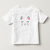 Minimalistische Cute Cat Face T-Shirt
