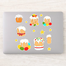 Minimalistische Cute Happy Paasbloemen cartoon Sti