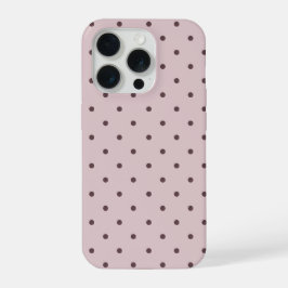 Minimalistische Cute Zachte Licht Roze Bruine Stip iPhone 15 Pro Case