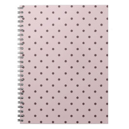 Minimalistische Cute Zachte Licht Roze Bruine Stip Notitieboek