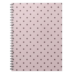 Minimalistische Cute Zachte Licht Roze Bruine Stip Notitieboek
