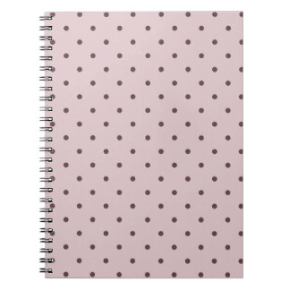 Minimalistische Cute Zachte Licht Roze Bruine Stip Notitieboek