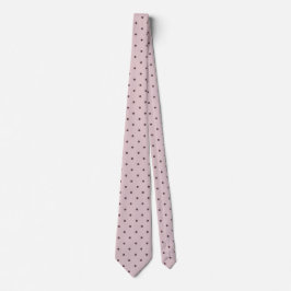 Minimalistische Cute Zachte Licht Roze Bruine Stip Stropdas