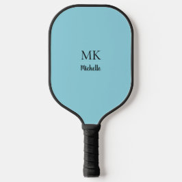 Minimalistische cyanblauwe pickleball-paddle met e pickleball paddle