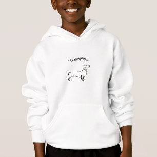 Minimalistische Dachshund Art - Jouw tekst, uw sti