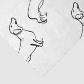 Minimalistische Dachshund Art - Jouw tekst, uw sti Tissuepapier (Detail)