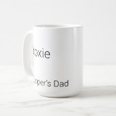 Minimalistische Dachshund mok met eigen naam (Voorkant links)