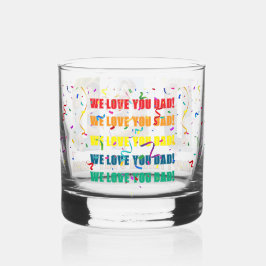Minimalistische DAD-foto-collage Gelukkige Vaderda Whisky Glas