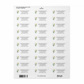 Minimalistische Daffodil Wedding Address Label (Full Sheet)