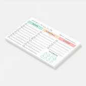 Minimalistische dagelijkse organisator - Lijst doe Post-it® Notes (Schuin)