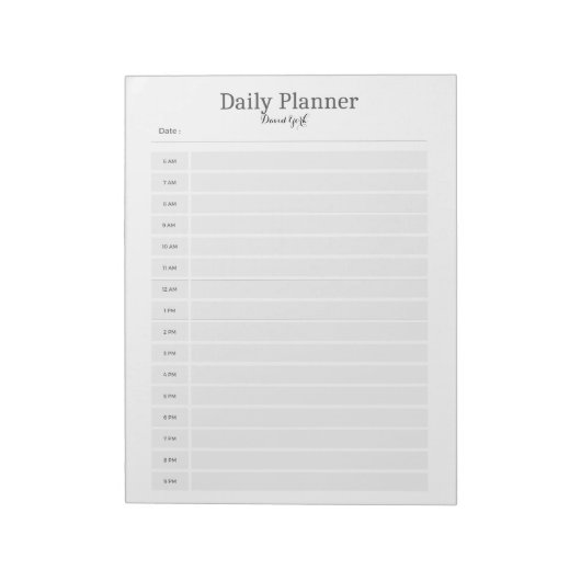 Minimalistische dagelijkse planner - naam notitieblok (Linkerzijde)