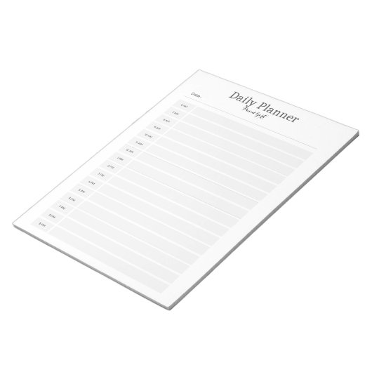 Minimalistische dagelijkse planner - naam notitieblok (Schuin)