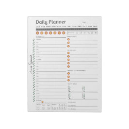 Minimalistische dagelijkse planner - naam notitieblok