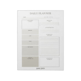 Minimalistische dagelijkse planner - naam notitieblok