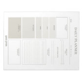 Minimalistische dagelijkse planner - naam notitieblok (Voorkant)