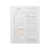 Minimalistische dagelijkse planner notitieblok (Linkerzijde)