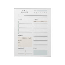 Minimalistische dagelijkse planner notitieblok