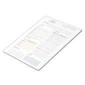 Minimalistische dagelijkse planner notitieblok (Schuin)