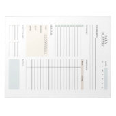 Minimalistische dagelijkse planner notitieblok (Voorkant)