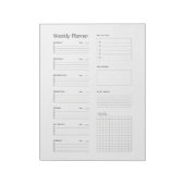 Minimalistische dagelijkse planner notitieblok (Linkerzijde)